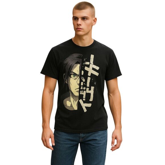 Black Attack on Titan Eren Split Jacket - Picture 1 of 6